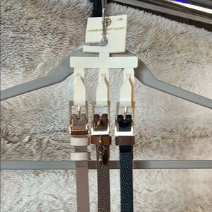 Adrienne Vittadini Women's Belt Set - Black, Brown, Tan